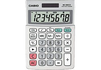 CASIO CASIO MS-88ECO - Calcolatrici da tavolo compatte - EXTRA BIG LC-Display - Argento - Calcolatrici tascabili