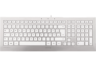 CHERRY STRAIT - Tastatur (Weiss, silber)