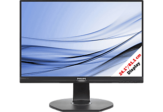 PHILIPS 240B7QPJEB/00 - Monitor, 24.1 ", Full-HD, 75 Hz, Schwarz