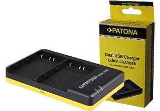 PATONA PATONA Dual USB EN-EL3 - Caricabatterie - Micro USB - Nero/Giallo - Caricabatterie