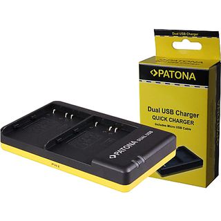 PATONA Dual USB EN-EL3 - Ladegerät (Schwarz/Gelb)