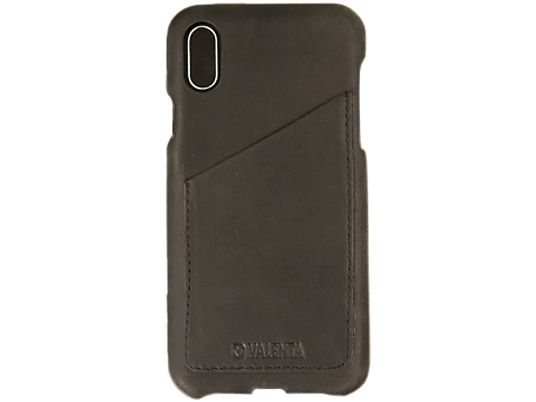 VALENTA Leather Back Cover Classic Luxe - Capot de protection (Convient pour le modèle: Apple iPhone X)