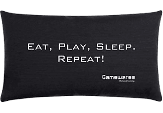 GAMEWAREZ „EAT, PLAY, SLEEP. REPEAT!“ - Gaming Pillow (Schwarz)