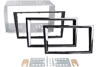 RTA RTA 002.155MP0-0 - Doppio DIN Mascherina Professionale - Per Opel Agila A/Antara/Astra H/Corsa - Nero/Argento - Diaframma incassato ()