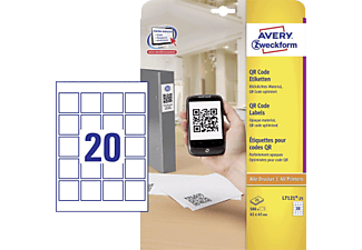 ZWECKFORM L7121-25 QR CODE ETIKETTEN 45X45MM - (weiß)