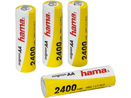 HAMA NiMH-Akkus 4x AA - Batterie (Mehrfarbig)