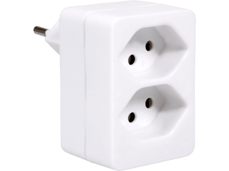 SCHOENENBERGER 591.WS ABZWEIGSTECKER 2XTYP 13 WHITE - Abzweigstecker (Weiss)