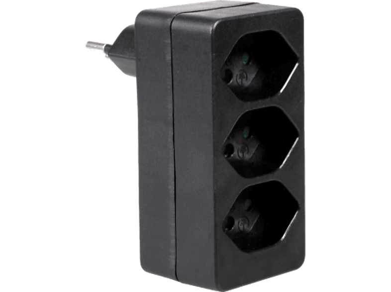 SCHOENENBERGER 594.SZ ABZWEIGSTECKER 2XTYP 13 BLACK - Abzweigstecker (Schwarz)