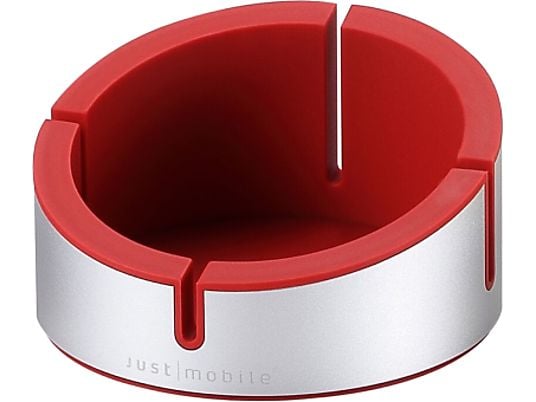 JUST MOBILE AluCup - Smartphone-Halterung (Rot, silber)