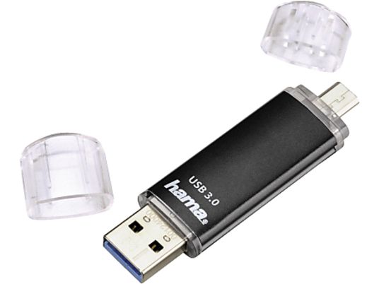 HAMA 124001 Laeta Twin - Chiavetta USB  (128 GB, Nero)