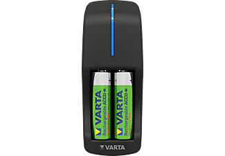 VARTA 57646201421 - Ladegerät + 2x AAA Batterien (Schwarz)