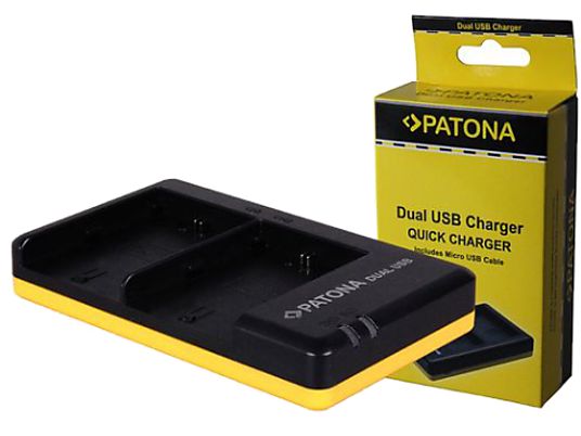 PATONA Dual USB LP-E6 - Ladegerät - Noir - Appareil de chargement (Noir)