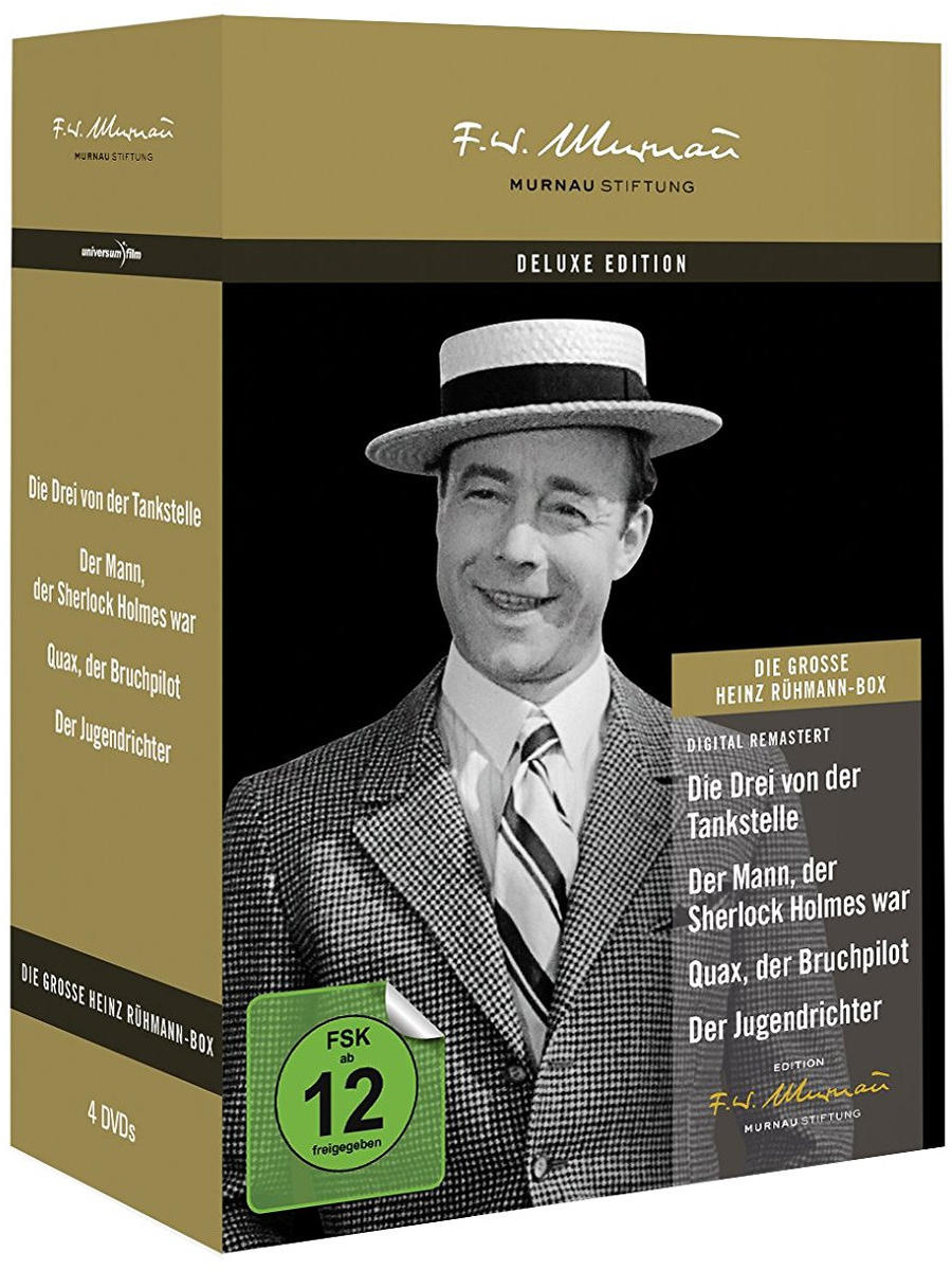 DVD-Box mit einem Mann mit Hut. Text auf der Box: Die Grosse Heinz Rühmann-Box.