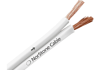 NORSTONE DESIGN NorStone Câble - Câbles haut-parleur - 2x2,5mm² 10m - Blanc - Cavo per altoparlante (Bianco)