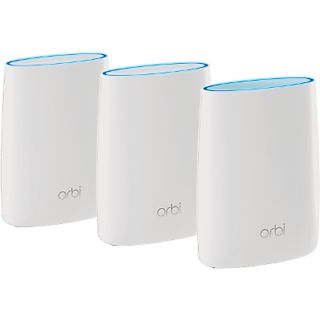 NETGEAR Orbi 3-Set AC3000 Tri-band - Sistema di rete Wi-Fi mesh (Bianco)