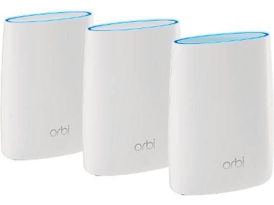 NETGEAR Orbi 3-Set AC3000 Tri-band - Sistema di rete Wi-Fi mesh (Bianco)