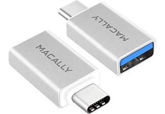 MACALLY MACALLY UCUAF2 - Bianco - Adattatore da USB-C a USB-A (Bianco)