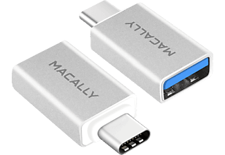 MACALLY UCUAF2 - USB-C-zu-USB-A-Adapter (Weiss)