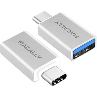 MACALLY UCUAF2 - Adaptateur USB C vers USB A (Blanc)