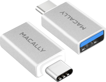 MACALLY UCUAF2 - Adattatore da USB-C a USB-A (Bianco)
