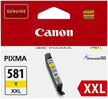 Cartuccia d'inchiostro Canon in una scatola rossa e bianca.