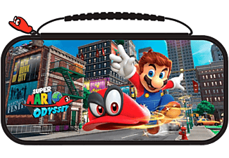 BIG BEN Deluxe Travel Case Mario Odyssey - Sac de transport pour console Nintendo (Noir/Rouge)