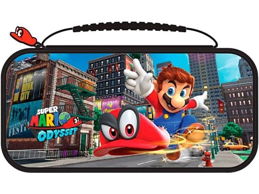 BIG BEN Deluxe Travel Case Mario Odyssey - Sac de transport pour console Nintendo (Noir/Rouge)