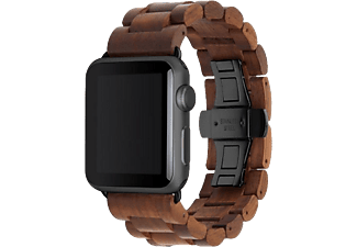 WOODCESSORIES EcoStrap Grösse 38-40mm für Apple Watch - Armband (Walnuss/Schwarz)