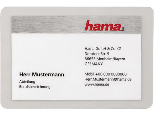 HAMA 50050 - Film de plastification pour cartes de visite (Transparent)