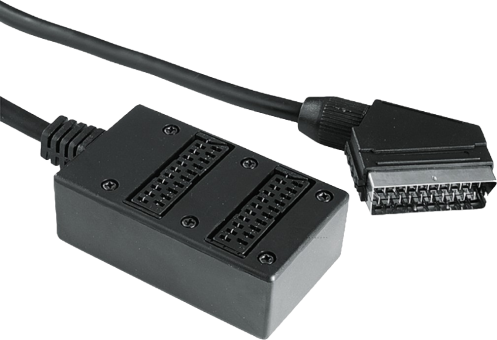 HAMA Scart-Verteiler - 2-fach (Schwarz)