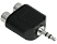 HAMA 122376 ADAPTER A-RCA/AUX3 F/M - Audio Adapter (Schwarz)