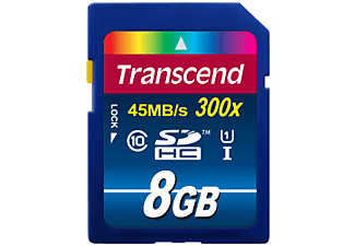 TRANSCEND SDHC 300X UHS-I CL10 8GB - SDHC-Speicherkarte 