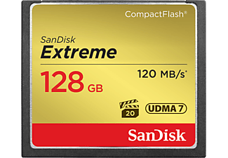 SANDISK Extreme UDMA 7 - Compact Flash-Speicherkarte  (128 GB, 120, Grau/Gold)