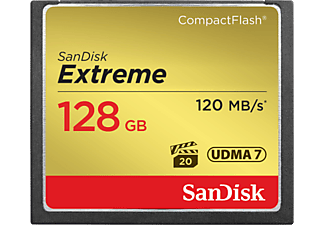 SANDISK Extreme UDMA 7 - Compact Flash-Speicherkarte (128 GB, 120, Grau/Gold)