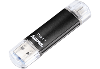 HAMA hama Laeta Twin 3.0 - USB Stick - 64 GB - Nero - Chiavetta USB  (64 GB, Nero)