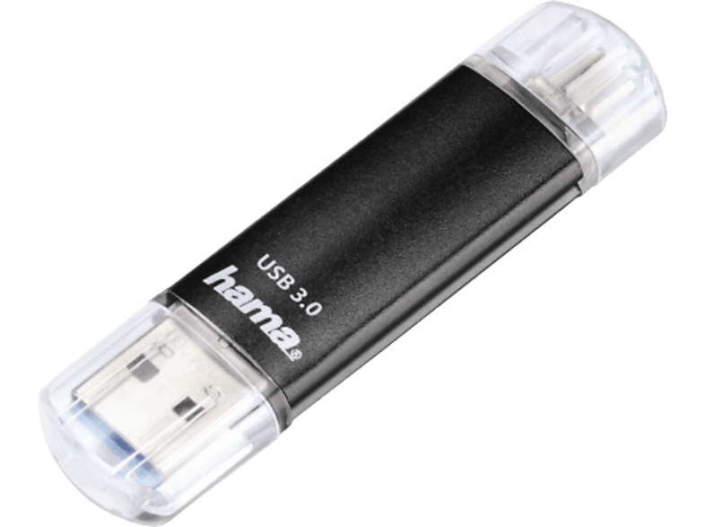 HAMA 124000 Laeta Twin - USB-Stick (64 GB, Schwarz)