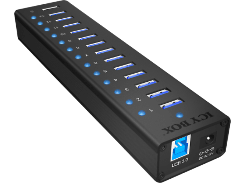 ICY BOX IB-AC6113 USB 3.2 Gen 1 (3.1 Gen 1) Type-B 5000 Mbit/s Noir