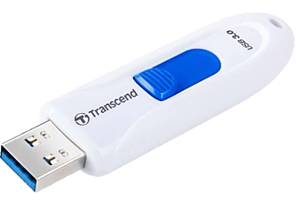 TRANSCEND JetFlash 790, 128 Go, blanc - Clé USB  (128 GB, Blanc/Bleu)