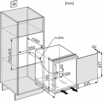 MIELE K 31542-55 EF LI - Kühlschrank (Einbaugerät)