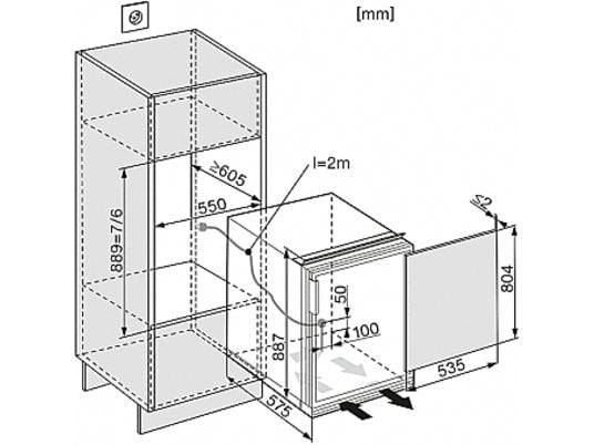 MIELE K 32542-55 EF LI - Kühlschrank (Einbaugerät)