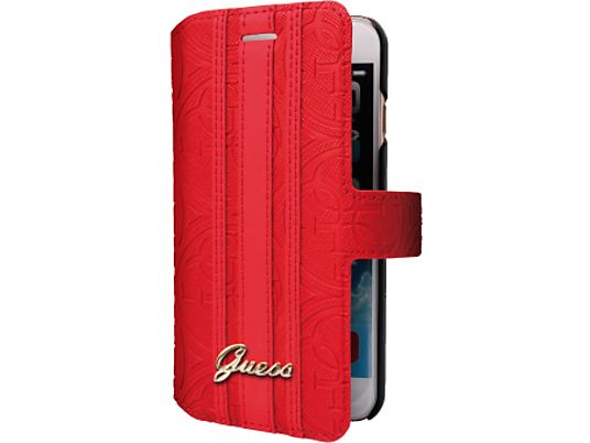 GUESS Heritage Book Type, pour iPhone 6/6S, rouge - Capot de protection (Convient pour le modèle: Apple iPhone 6, iPhone 6s)