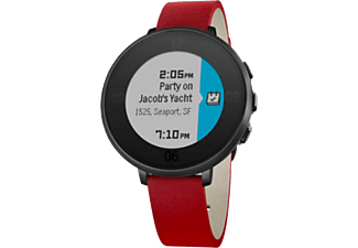 PEBBLE Time Round 14mm - Montre intelligente (Noir/Rouge)