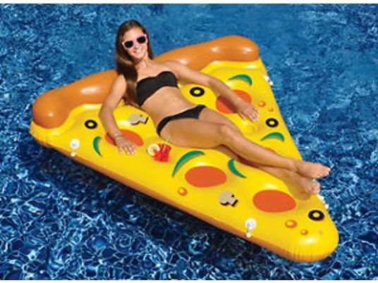 MYPOOL Pezzo galleggiante di pizza - Materassino ad aria (Giallo)