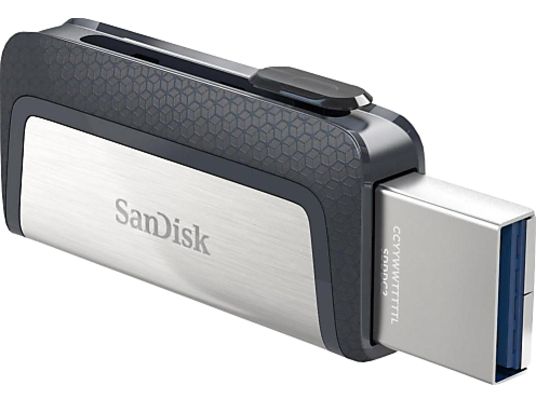 SANDISK Ultra® Dual USB Type-C™ - USB-Stick  (64 GB, Schwarz/Silber)