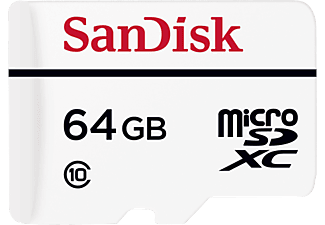 SANDISK High Endurance microSD 64GB - Speicherkarte  (64 GB, 20, Weiss)