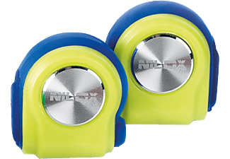 NILOX Nilox Drops - cuffia Bluetooth - con microfono  - blu/giallo - Auricolare True Wireless (In-ear, Blu/giallo)