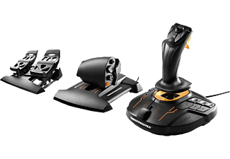 THRUSTMASTER T16000M Flight Pack - Joystick, Schubregler, Pedalerie (Schwarz)