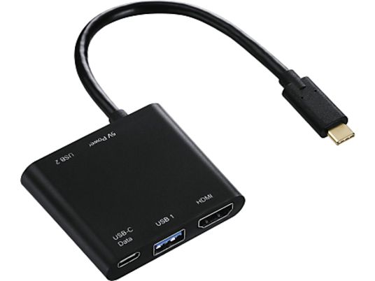 HAMA 4in1-USB-C-Multiport-Adaptateur - Adaptateur du câble (Noir)