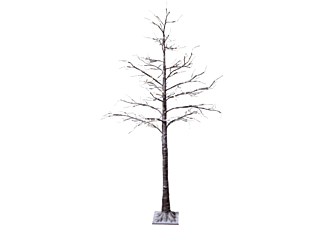 STAR TRADING Star Trading TOBBY - albero 210cm - 210x100cm - marrone con effetto neve - Albero di Natale a LED