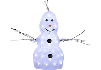 STAR TRADING Star Trading pupazzo di neve di cristallo a LED - 38x21cm - Pupazzo di neve a LED